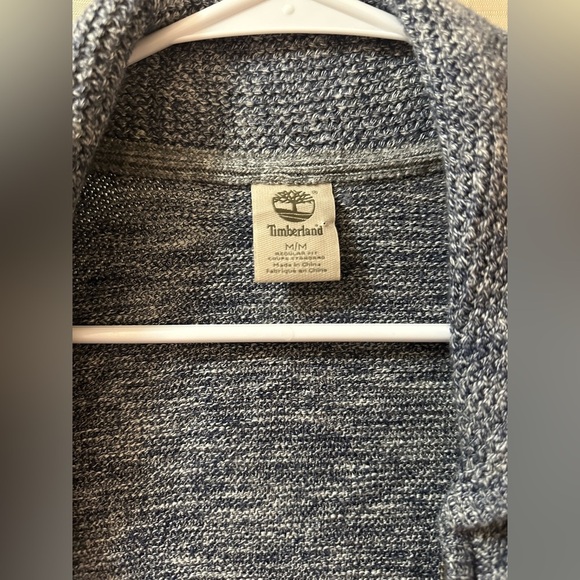 Timberland Knit Zip-Up Sweater Men’s Medium Shawl Collar Winter Fall Vibes - Picture 4 of 6